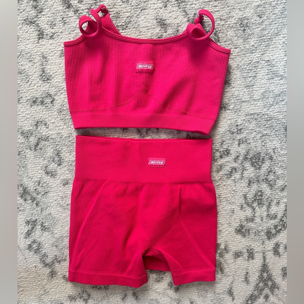 Women's Pink Athletic Shorts by SET ACTIVE